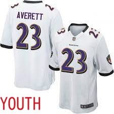 Youth Baltimore Ravens #23 Anthony Averett White Nike Limited Player NFL Jersey->youth nfl jersey->Youth Jersey